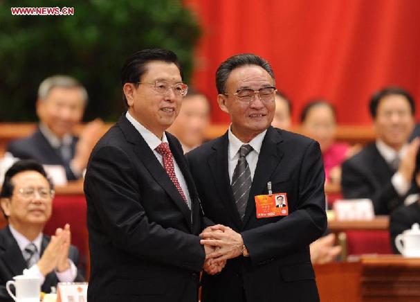 (FOCUS)(TWO SESSIONS)CHINA-NPC-FOURTH PLENARY MEETING-WU BANGGUO-ZHANG DEJIANG (CN)